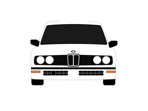 CarDress indoor car cover for BMW E12 M535i front view