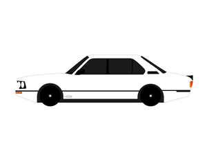 CarDress indoor car cover for BMW E12 M535i side view