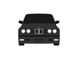 CarDress indoor car cover for BMW e30 coupe Mtech front view