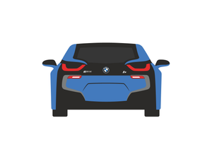 CarDress indoor car cover for BMW I8 rear view Design 00099-1