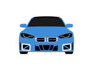 CarDress indoor car cover for BMW M2 Custom Body Kit front view