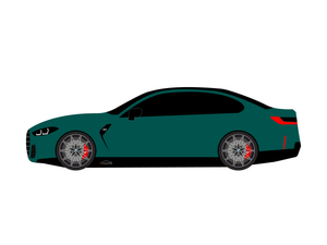 CarDress indoor car cover for BMW M3G80 side view