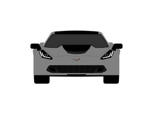 CarDress indoor car cover for Corvette C7 Z6 front view