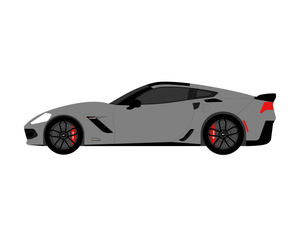 CarDress indoor car cover for Corvette C7 Z6 side view