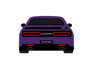 CarDress indoor car cover for Dodge Challenger STR rear view