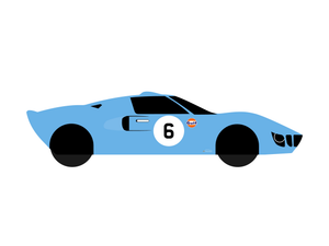 CarDress indoor car cover for Ford GT40 Design 00583-1 side view