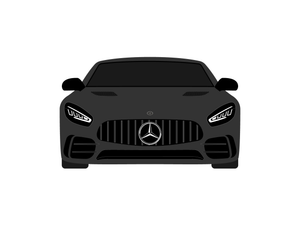 CarDress indoor car cover for Mercedes AMG GTR front view