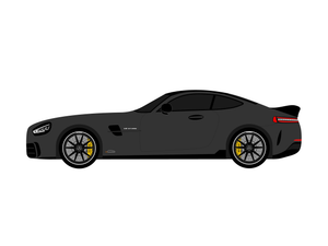 CarDress indoor car cover for Mercedes AMG GTR side view