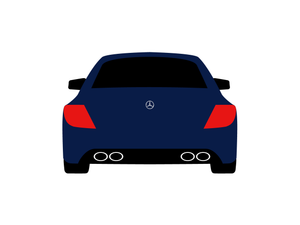 CarDress indoor car cover for Mercedes Benz AMG CL63 rear view