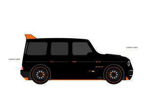 CarDress indoor car cover for Mercedes G900 Rocket side view