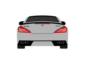 CarDress indoor car cover for Mercedes SL AMG 63 R 231 from 2014 rear view