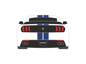 CarDress indoor car cover for Mustang GT 500 rear view