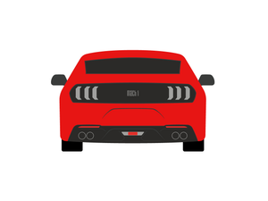 CarDress indoor car cover for Mustang Mach 1 rear view