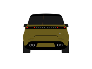 CarDress indoor car cover for Pantone 3995 Range Rover sport SV rear view