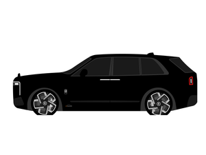 CarDress indoor car cover for Rolls Royce Cullinan Design 00892-1 side view