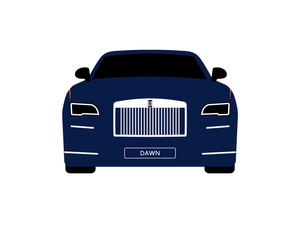 CarDress indoor car cover for Rolls Royce Dawn front view