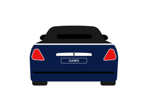 CarDress indoor car cover for Rolls Royce Dawn rear view